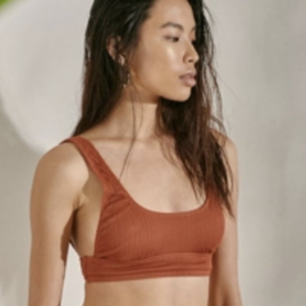 Out From Under Meg Ribbed Scoop Neck Bikini Top